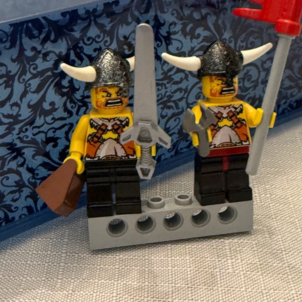 Lego Viking Warriors Action Figures - Silver, Yellow, Black